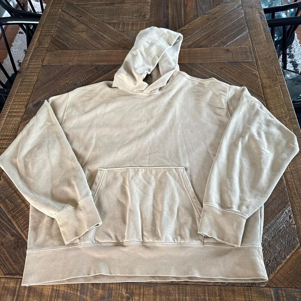 American-eagle Men's Tan and Cream Hoodie